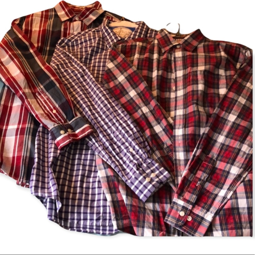 3 men’s button down shirts